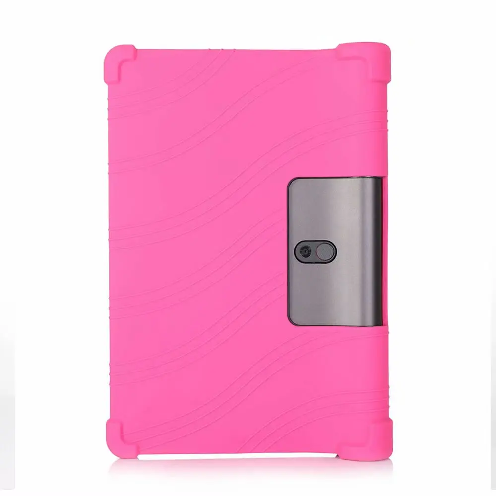Мягкий силиконовый чехол для lenovo yoga tab5 YT-X705, 10,1 дюймов, планшетный ПК, противоударный чехол на заднюю панель для lenovo yoga smart Tab 5 - Цвет: Розово-красный