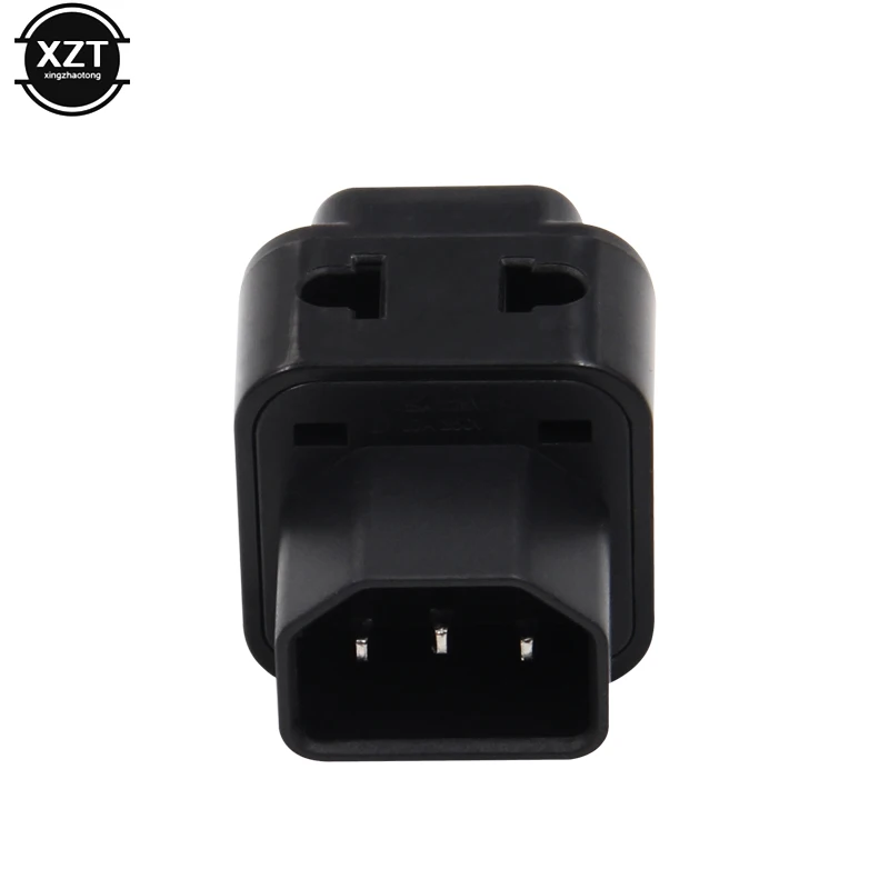 2 in 1 IEC 320 C14 Male to C13 Female Power Adapter PDU/UPS C13 Universal Female AU/US/UK/EU special conversion plug