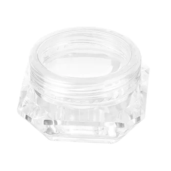 

20 Pcs Empty DIY Cosmetic Jars Glitter Jar Transparent Refillable Diamond Shape Cosmetic Box Powder Container for Eye Shadow Pow