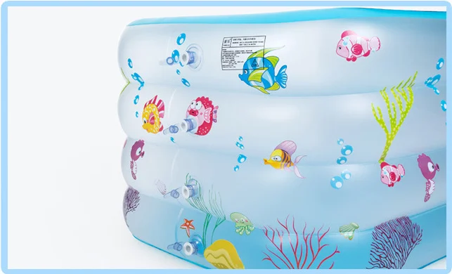 High quality Children's Inflatable Swimming Pool PVC Rectangular Piscina Babys Piscine Bathtub Paddling Pool Havuz 120*105*75cm