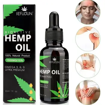 

1500MG 30ml Hemp Essential Oil Drop To Wake Body And Anti-anxiety Reduce Pressure More Concentration Feels Like Full Energy