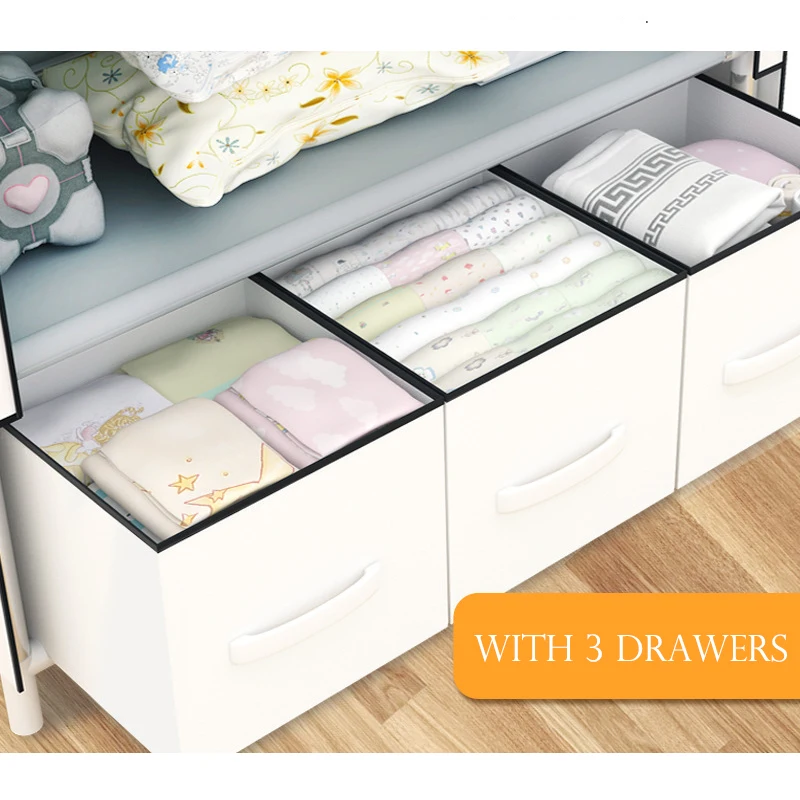 Простой собранный шкаф с ящиком шкаф для хранения одежды органайзер пылевлагостойкий шкаф для одежды мебель для спальни