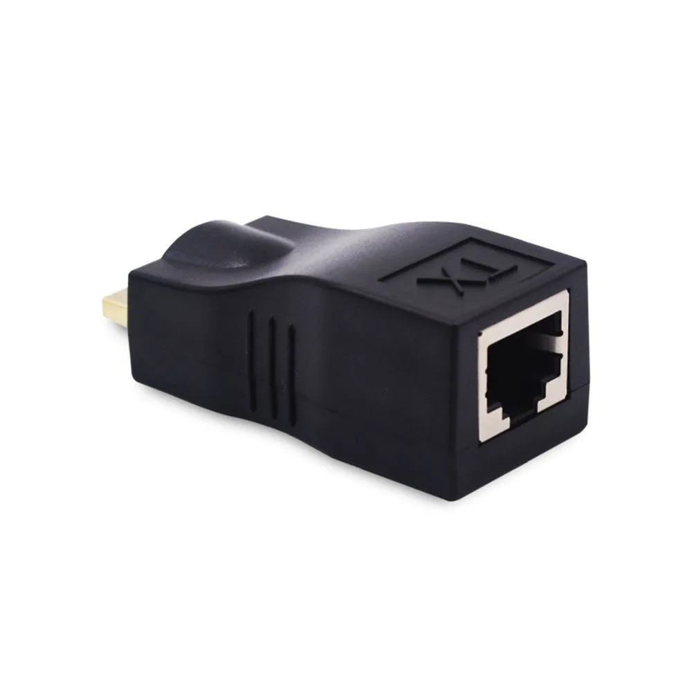 4K 3D HDMI 1,4 30 м удлинитель для RJ45 по Cat 5e/6 сетевой LAN Ethernet адаптер LAN Ethernet TXRX черный адаптер