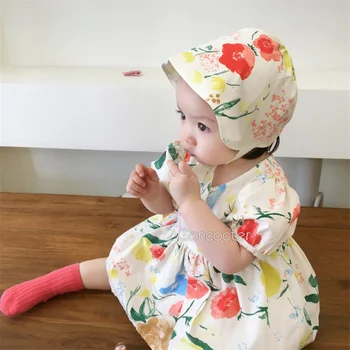 

Baby Girl Clothes Newborn Summer Baby Girl Romper Dress Floral Princess Baby Clothes With Hat Infant Toddler Baby Jumpsuit Girl