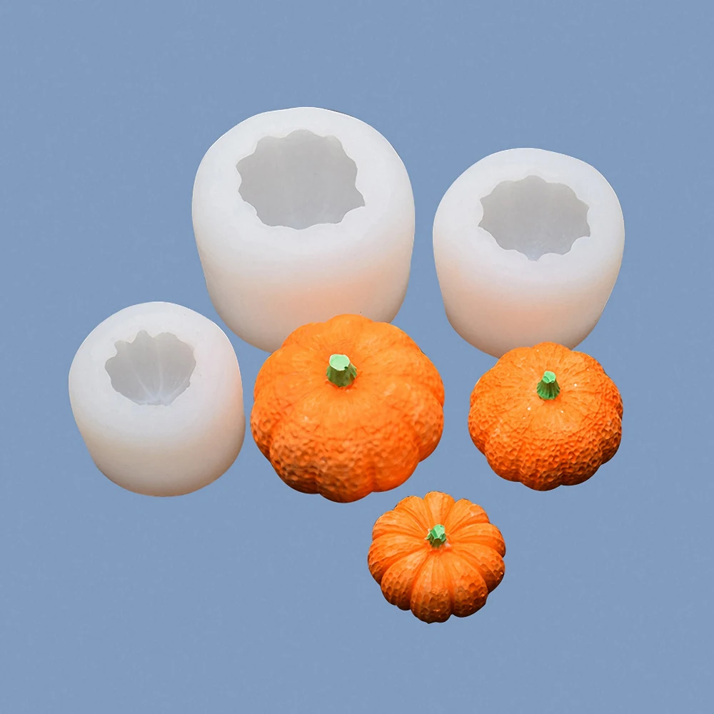 710-42b43c.jpg Pumpkin Candle Mold 3D Mousse Chocolate Fondant Mould Halloween DIY Cake Ice Baking Supplies Bakeware