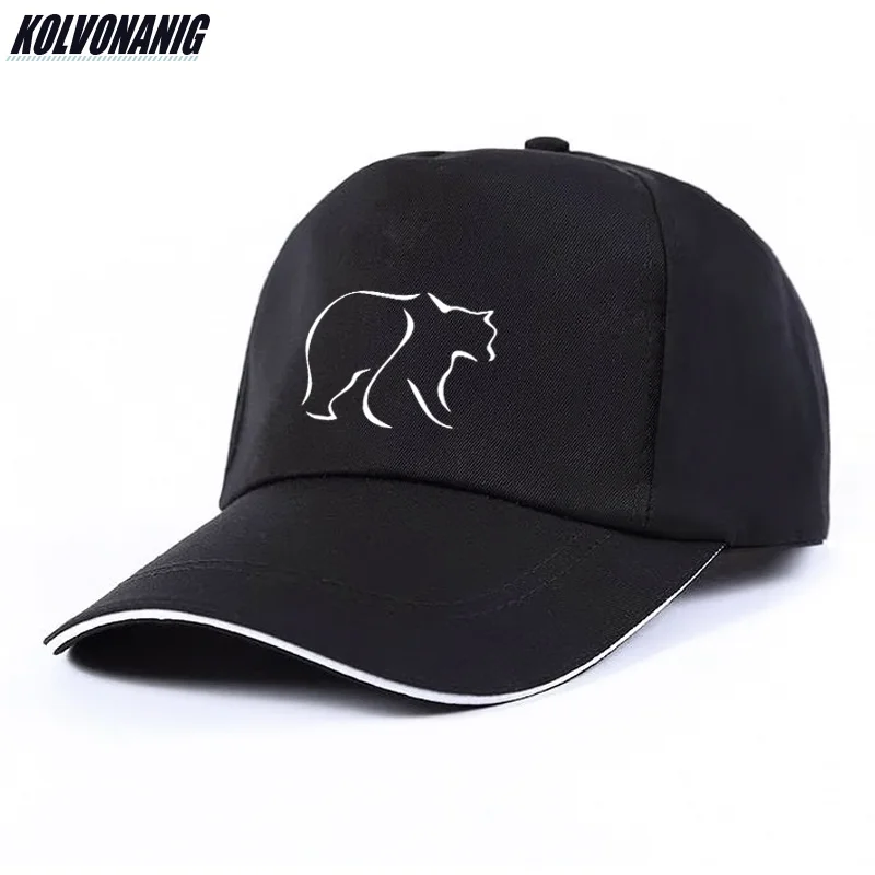 Модная бейсбольная кепка с забавным принтом медведя из мультфильма, уличная Мужская Регулируемая Кепка с защелкой, мужская шляпа унисекс