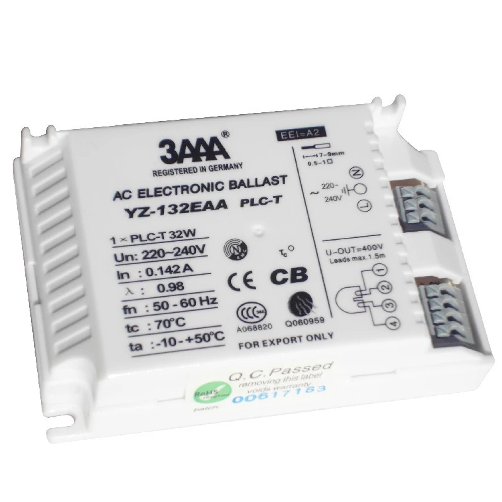 3AAA YZ-113EAA YZ-213EAA TC-D/DE 13W YZ-126EAA YZ-226EAA TC-T/TC-TE 26W YZ-132EAA PLC-T TC-TE AC PPFC Electronic Ballasts - Цвет: YZ-132EAA PLC-T