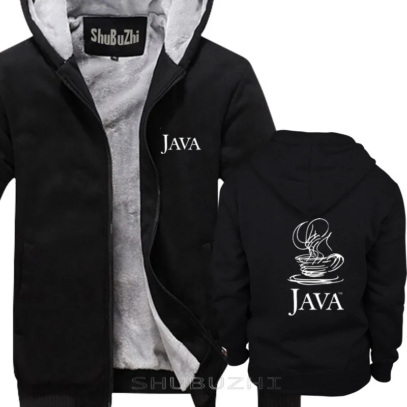 

IT programmers JAVA LOGO warm coat men cotton shubuzhi brand euro size thick hoodie male brand jacket plus size sbz5224