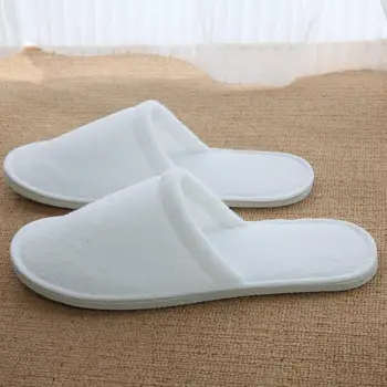 

1 Pairs New Simple Hotel Slippers Open Toe Disposable Hotel Travel Spa Slippers Non-slip Breathable Slippers Home Guest Use