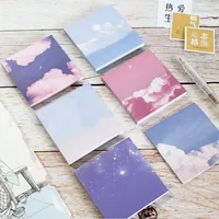 1PC 80 Sheets/pack 8*8CM Stars Moon Forest Theme Cute Memo Pad Stickers Decal Sticky Notes Scrapbooking Diy Kawaii Notepad Diary 1