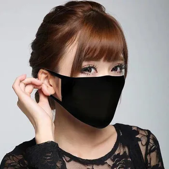 

10Pcs Black Cotton Mouth Mask Unisex Face Mask Anti Droplet Anti Dust Mask Wind Proof Mouth Cover Reusable Pollution Shield
