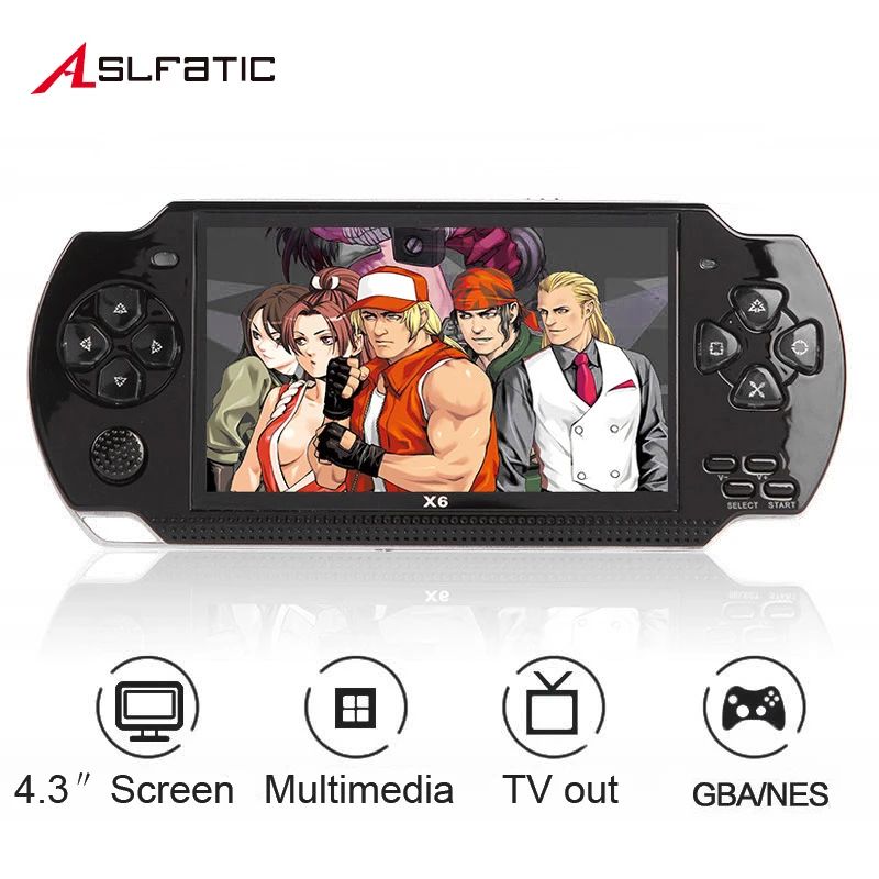 X6 классический портативный игровой плеер ТВ Видео игры консоль Ретро 8 Гб 4,3 дюймов экран для игра для PSP, камеры, видео, MP4, MP5