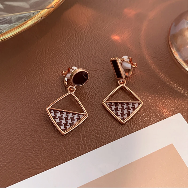 Korean Women's Clip on Earrings No Pierced Cuff Earrings Fashion Jewelry