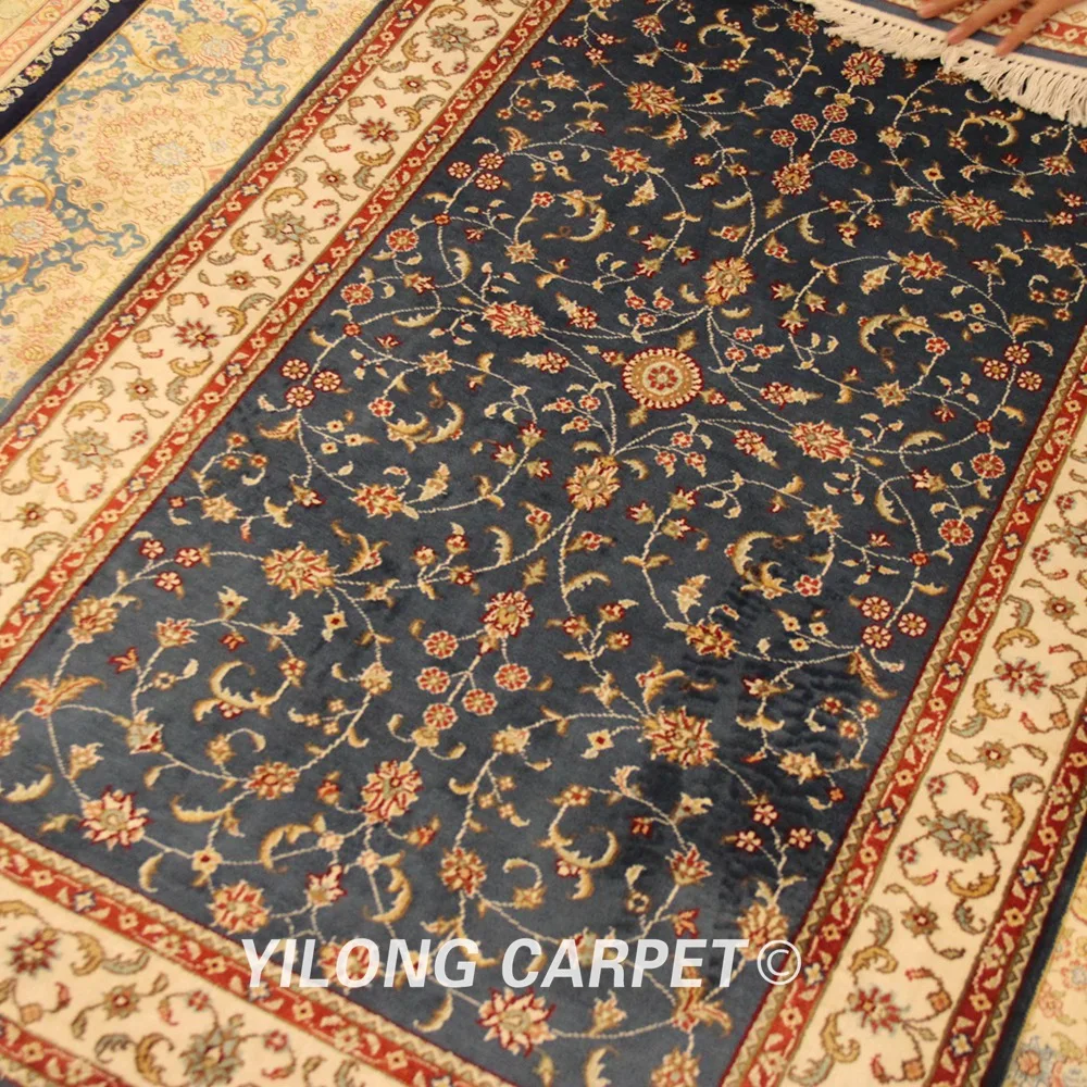 YILONG 3'x5' ковер в стиле ретро классический синий персидский дизайн ковры ручной работы(HF003B3x5