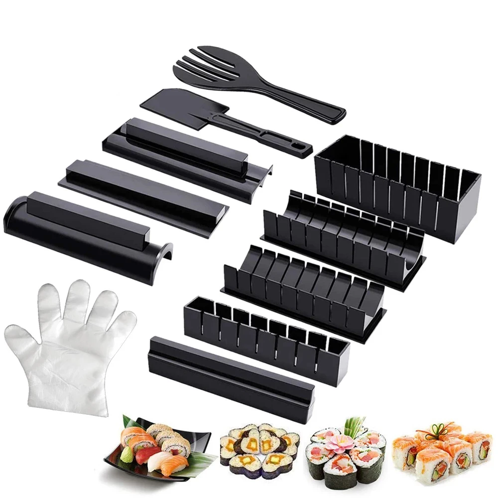 1/10pcs/set Sushi Maker Rice Roll Mold Multifunctional Mould Making Tools with Gloves Japanese Ball Cake | Дом и сад