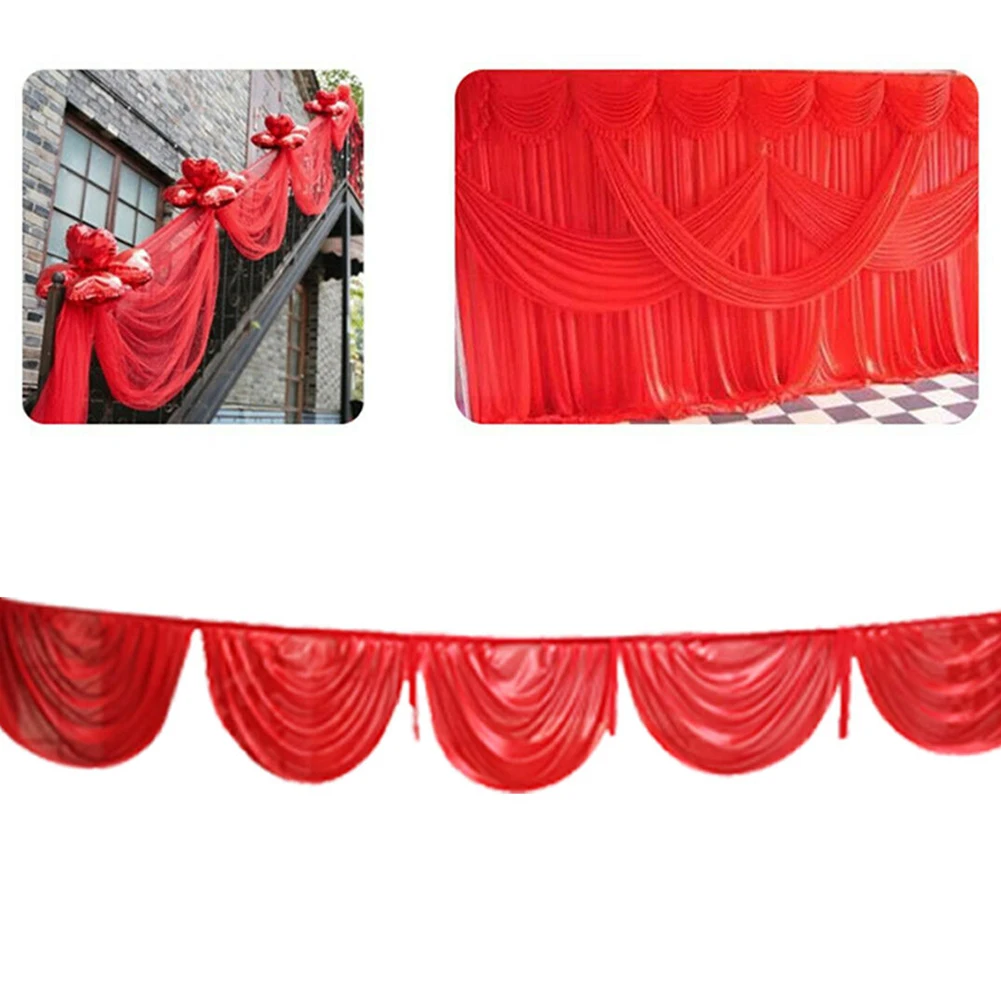 Hanging Celebration Ice Silk Event DIY Backdrop Curtain Photography Textiles Drape Smooth Wedding Decor Panel Stage Party