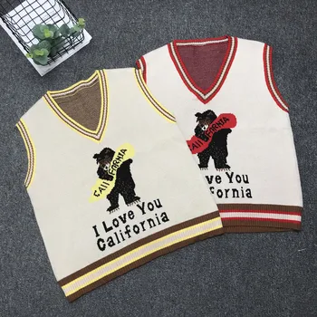 

Spring 2020 new Korean fashion age reducing knitted waistcoat for women with student loose V-Neck Sweater