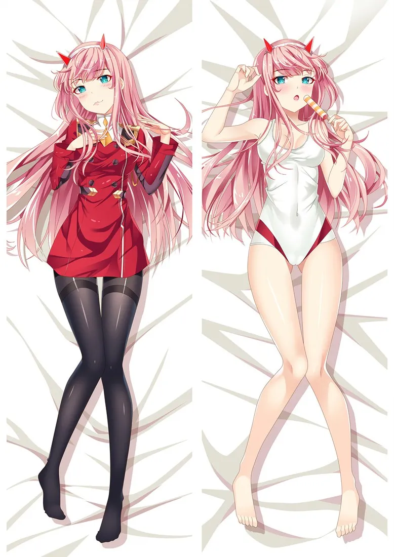 Аниме Darlin in the Franxx Zero Two 02 сексуальная девушка наволочка обнимающая Подушка Чехол
