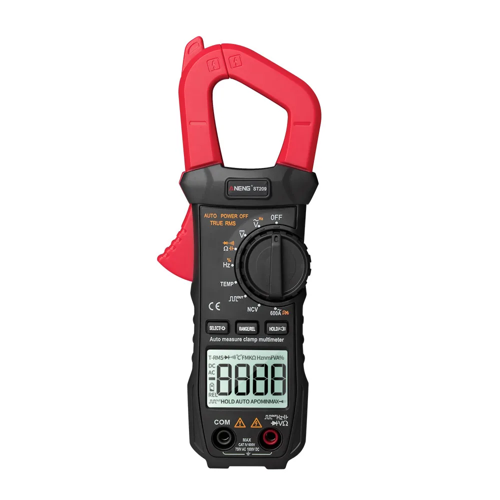Цифровой мультиметр зажим ANENG ST209 с ЖК дисплеем 6000 отсчетов True RMS ампер