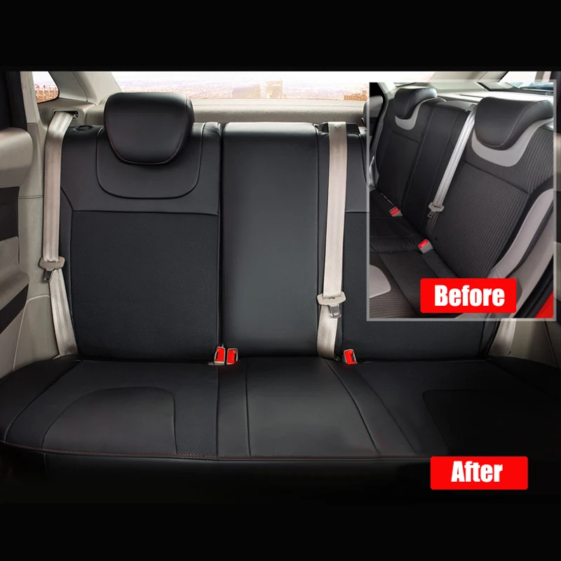 Autotory чехлы на сиденья из ПВХ и кожи для Ford Focus 3 2 2012 2017 автомобиля аксессуары
