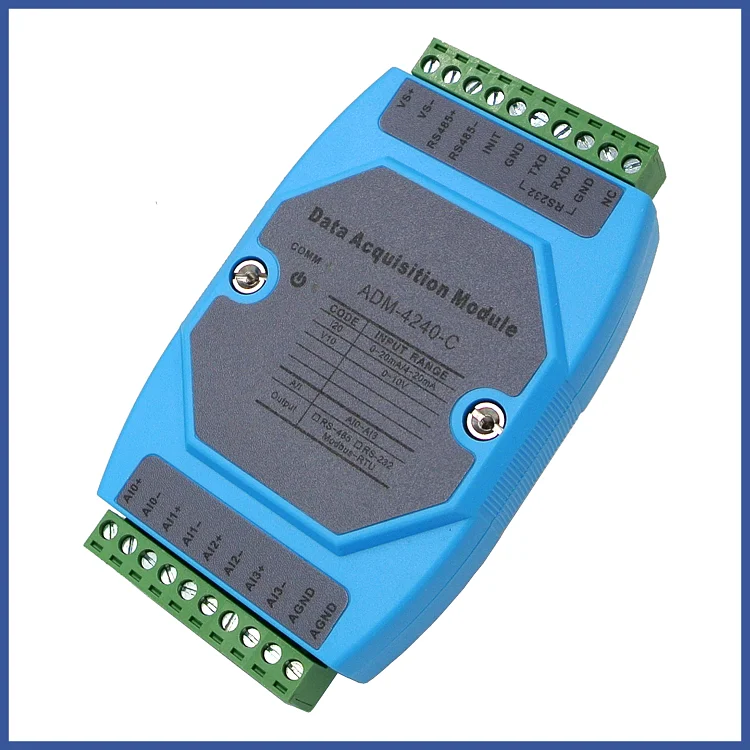 

ADM-4240-C 4-channel analog quantity acquisition module 0-20mA 0-10V 4-20mA to 485 current and voltage Modbus RTU