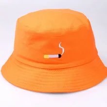 Сигарета панамка с вышивкой для мужчин женщин хип хоп Рыбацкая шляпа для взрослых Панама Боб шляпа Harajuku bucketat влюбленных плоская шляпа