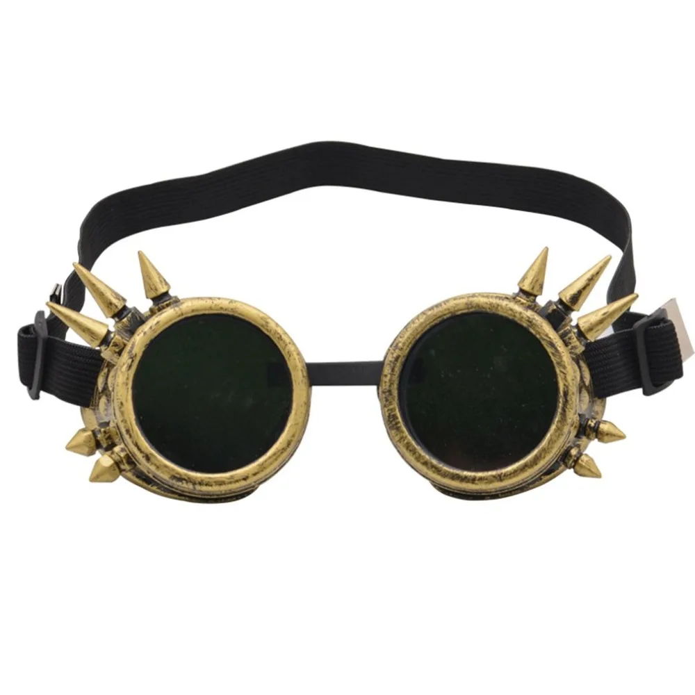 С заклепками Ретро кибер очки кибер GogglesGlasses винтажные сварочные готические солнцезащитные очки
