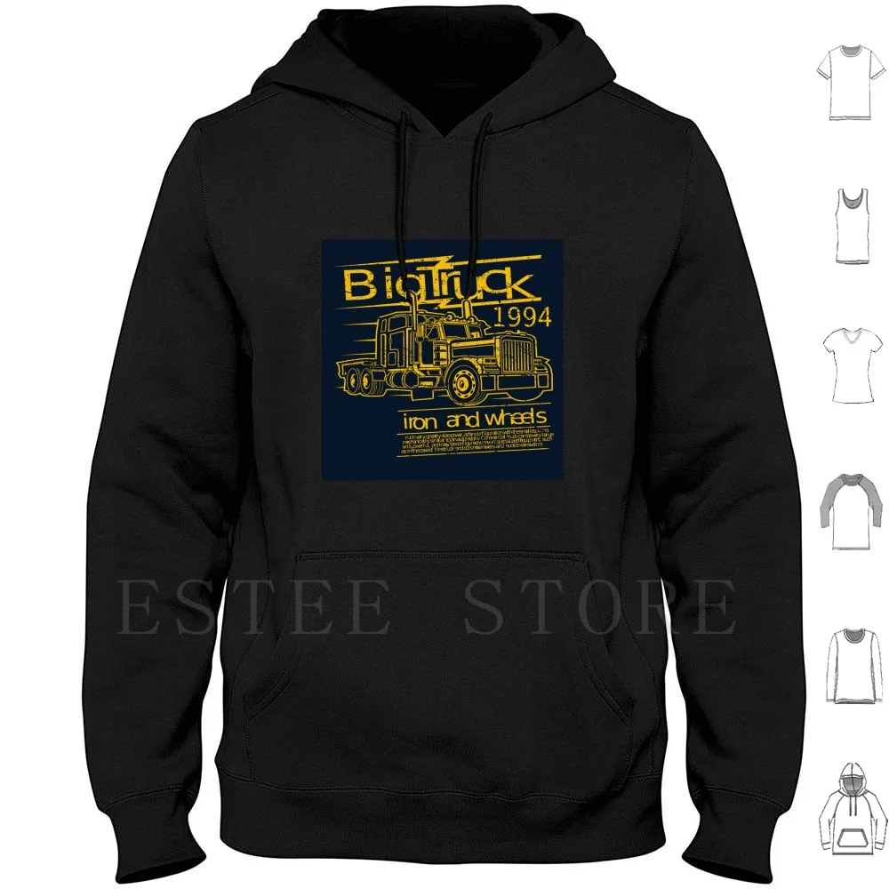 Big Truck Nice Things For Trucker Fans Felpe Con Cappuccio Trucker Truckerfan Truck Truck Driver Remoto