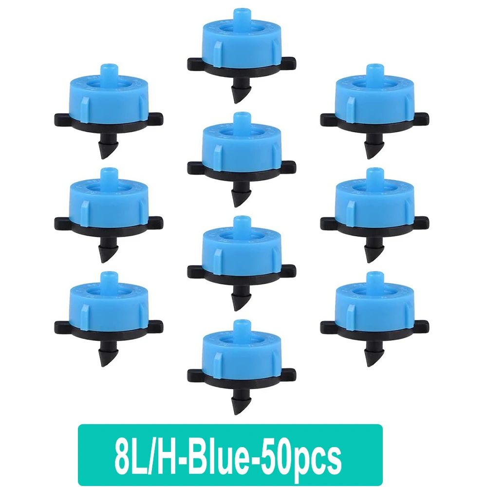 200-20pcs 2L/4L/8L/H Pressure Compensated Dripper Auto Micro Irrigation Watering System Fitting Irrigation Drop Drip Nozzle 