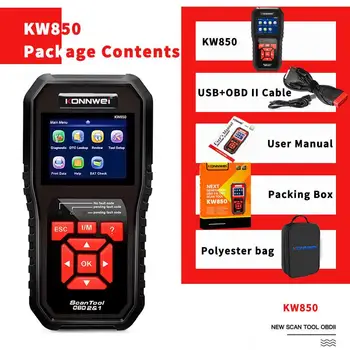 

One-click code reading easy to operate TFT Car Diagnostic Tool Car Fault Scanner 8 Languages Auto OBD2 EOBD Engine Diagnose Tool