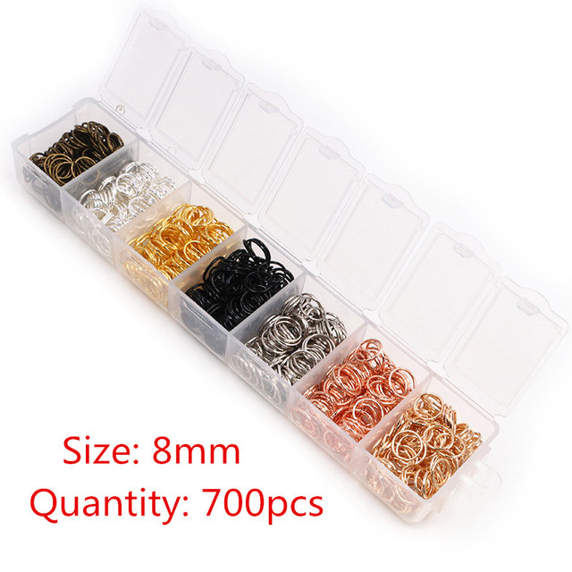 Set Box 3 4 5 6 7 8 10mm 8 Colors Open Jump Rings Split Rings Link Loop For DIY Jewelry Making Findings Connector