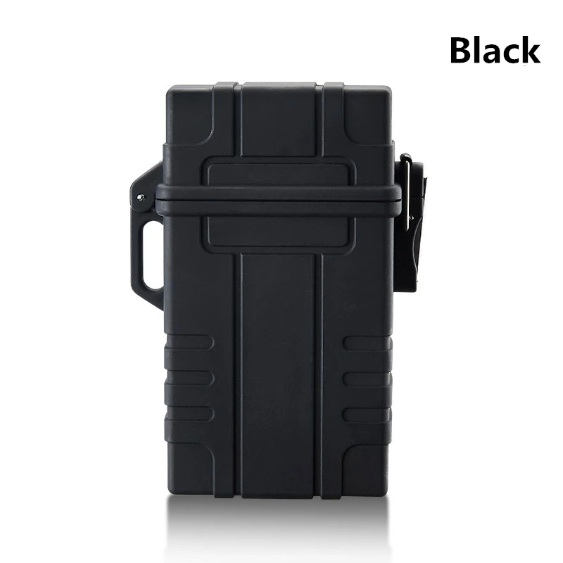 Black 20 шт. чехол для сигарет с USB электрическая плазменная Зажигалка для подзарядки наружная Водонепроницаемая сигаретная коробка электронные гаджеты для мужчин - Цвет: Black
