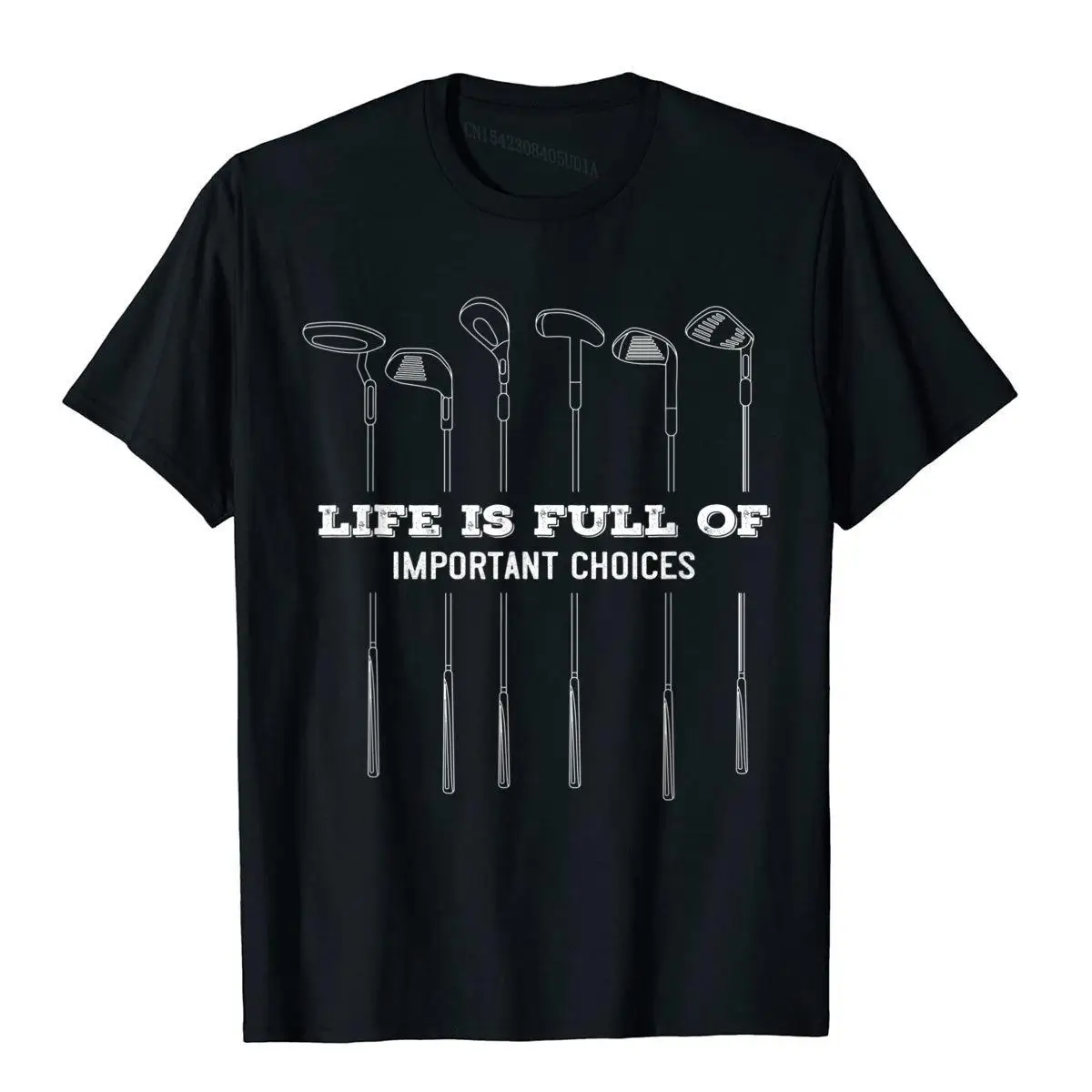 Funny Life Is Full Of Important Choices Golf Lover Cute Gift T-Shirt__A11622black