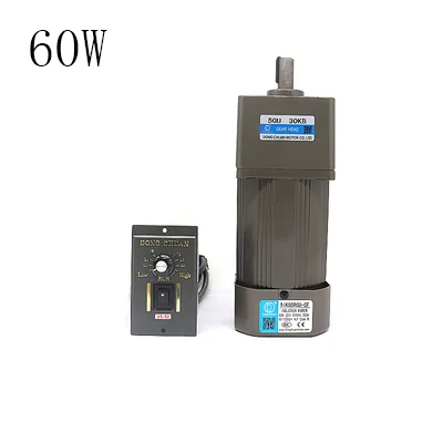 60W AC220V AC gear reduction asynchronous motor, 3K-750K, forward and reverse, speed regulating motor + speed regulator