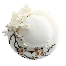 Женская элегантная белая шляпка-Вуалетка Свадебная вышивка пером ветка Цветок Маленькая Женская шляпка Свадебный церковный аксессуары для коктейльных волос