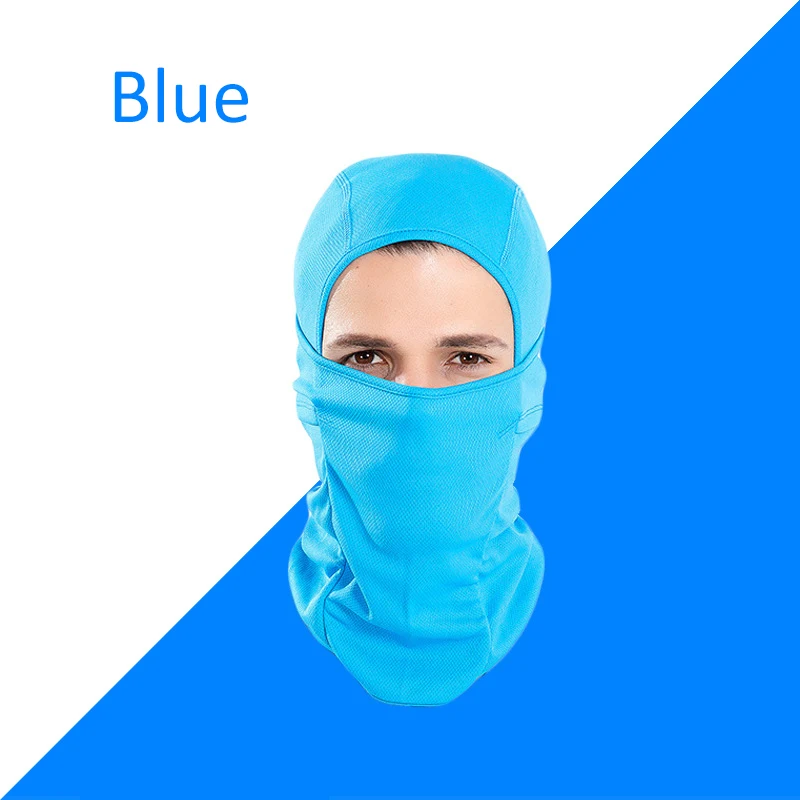 Blue 1 шт. летняя крутая маска для рта и лица камуфляжная однотонная Балаклава маска унисекс модная уличная Солнцезащитная намордник для лица - Цвет: Blue