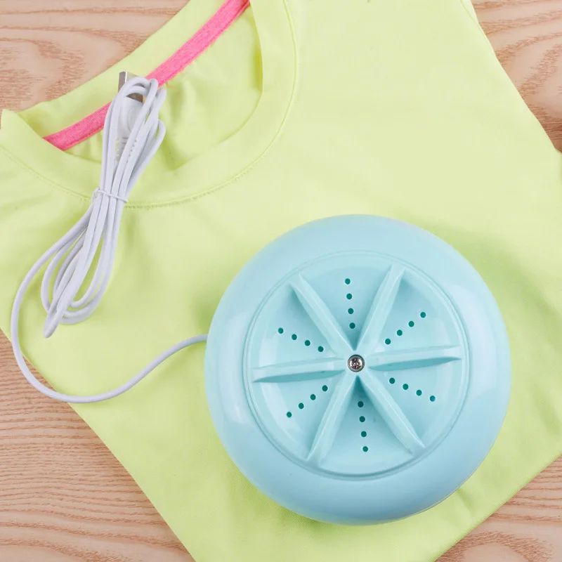 Portable Washing Machine Home Travel Ultrasonic Laundry Garments Cleaner Bathroom BJStore - Цвет: Синий