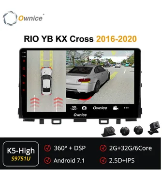 

Ownice 6Core Android 7.1 360 Panorama Car DVD GPS For Kia RIO YB KX Cross 2016 2017 2018 2019 2020 GPS Car Head Unit Radio 4G