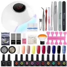 COSCELIA Gel Nail Polish Set Nail Polish Brushes For Manicure Set For Gel Varnish Nail Art Varnishes For Stamping Nail Kit(China)