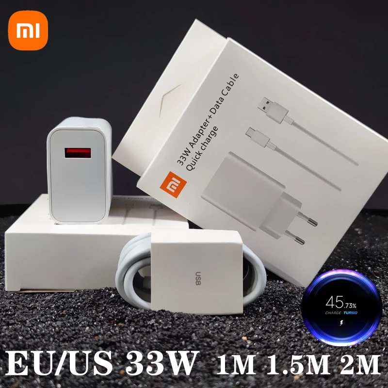 quick charge usb c Xiaomi charger 33W EU Original POCO F3 Fast Turbo charge For xiaomi redmi note 9 pro NOTE 10 POCO X3 K40 MI 10 9 9T Pro usb charger