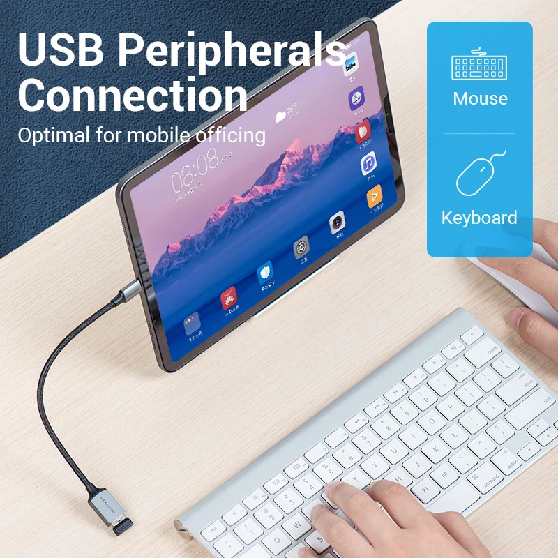 Vention USB C to USB OTG Adapter 3.0 2.0 Type-C OTG Data Cable Connector For Samsung GalaxyS 10 MacBook Pro C Adapter usb to type c adapter otg adapter type c adapter