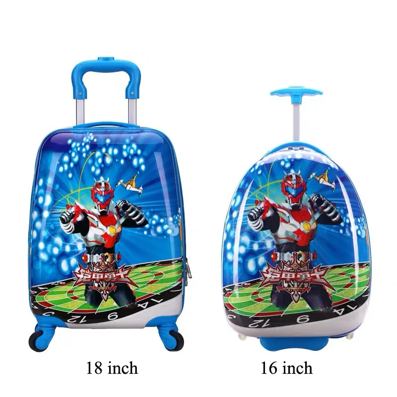 Мультяшный Детский чемодан на колесиках, сумка на колесиках, 16 дюймов, 18 дюймов, Детский чемодан для мальчиков и девочек, переноска, АБС-пластик, багаж на колесиках для детей