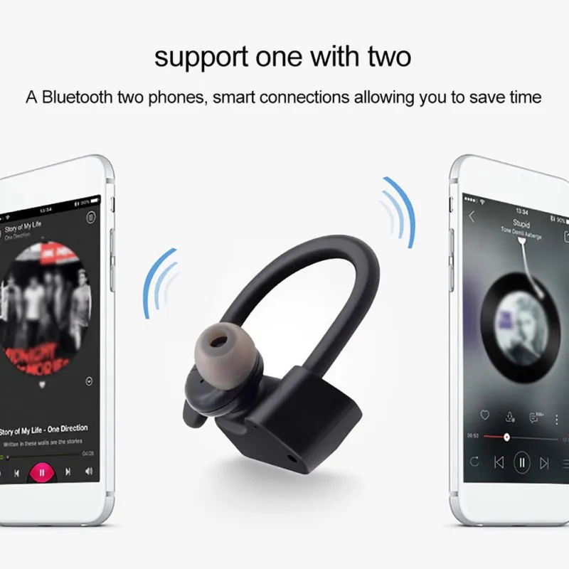 Портативный автомобильный бутон стерео звук беспроводная bluetooth-гарнитура Hands-free наушники спортивные наушники