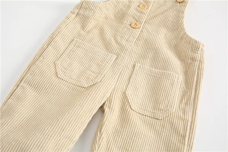Baby Suspender Pants Autumn Clothing Men And Women Child Baby Loose-Fit Trousers 1-2-4-Year-Old Children Corduroy Suspender Stra