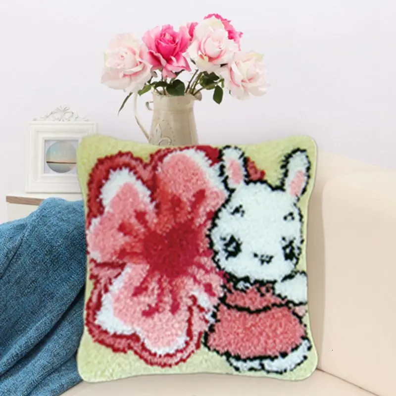 Foamiran для цветов вышивка кошка собака подарок Diy Kit Knooppakket Smyrna Klink Haak Kleed Bloemen защелка крюк вышивка крестом подушки