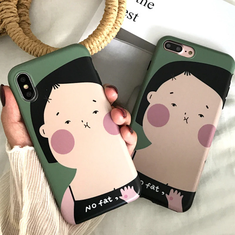 Забавный чехол для телефона с рисунком девушки из мультфильма iPhone 6 6s 7 8 Plus X Xs XR Max