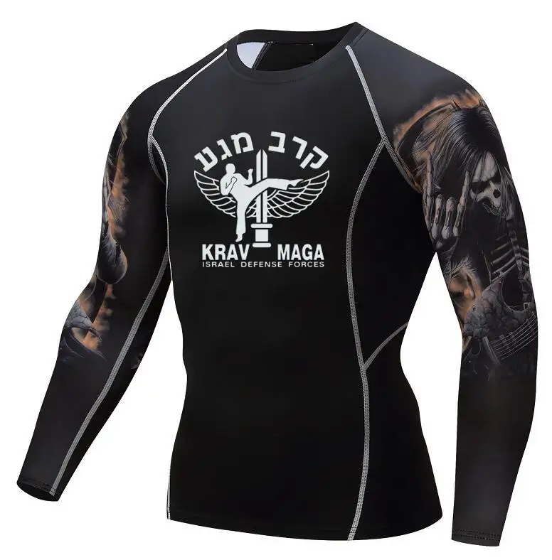Мужские s Israel Krav maga футболки компрессионные 3D подростковые Трикотажные изделия с