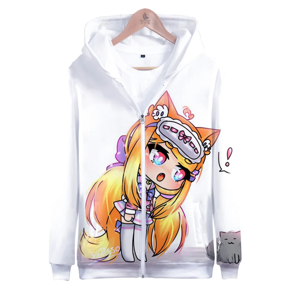 Popular anime gacha vida 3d hoodies das mulheres dos homens