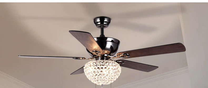 Американский стиль светодиодный потолочный вентилятор для гостиной столовой спальни 110v 220v вентилятор лампа светильник потолочные вентиляторы с светильник s шнуровой выключатель