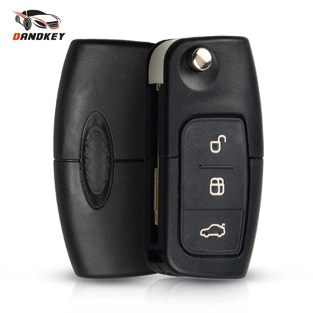 

Dandkey 3 Button 433MHZ 4D60/4D63 Chip Car Remote Key For Ford Fusion Focus Mondeo Fiesta Galaxy Auto Flip Key HU101 FO21 Blade